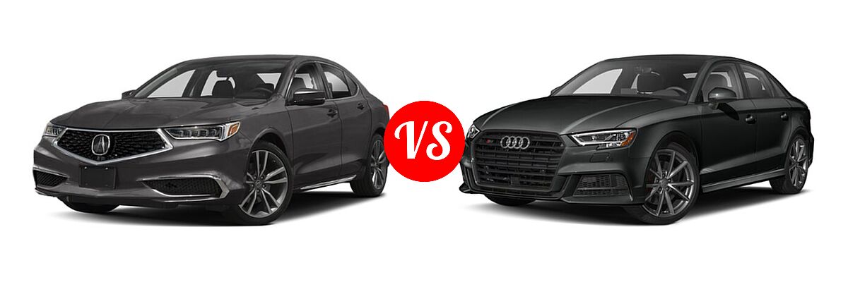 2019 Acura TLX Sedan w/Technology Pkg vs. 2020 Audi S3 Sedan S line Premium / S line Premium Plus - Front Left Comparison
