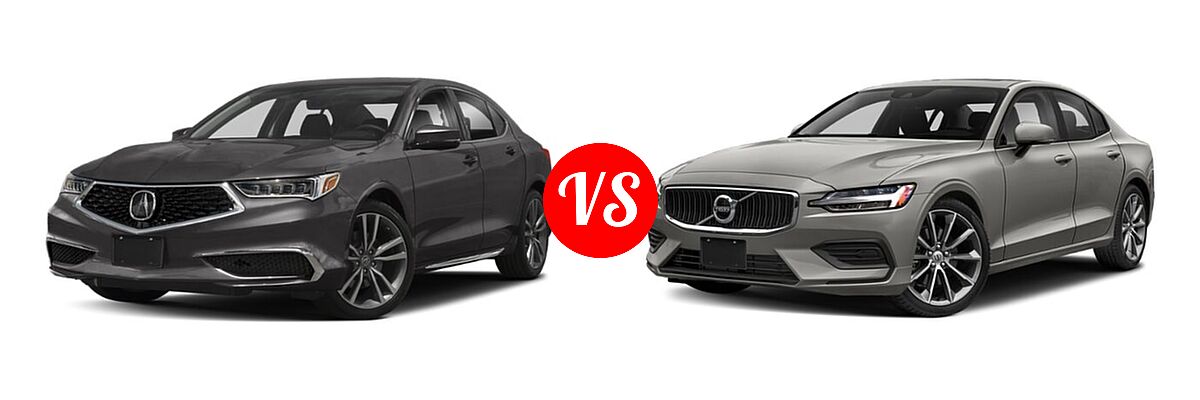 2019 Acura TLX Sedan w/Technology Pkg vs. 2021 Volvo S60 Sedan Inscription / Momentum - Front Left Comparison