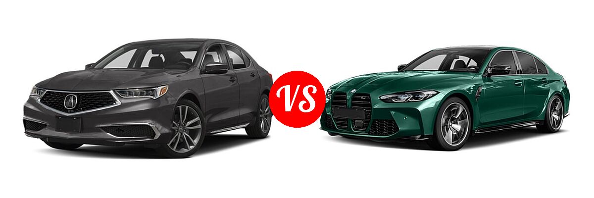 2019 Acura TLX Sedan w/Technology Pkg vs. 2021 BMW M3 Sedan Competition / Sedan - Front Left Comparison
