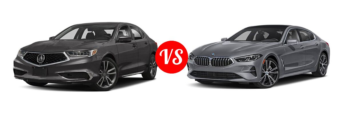 2019 Acura TLX Sedan w/Technology Pkg vs. 2022 BMW 8 Series Sedan 840i - Front Left Comparison