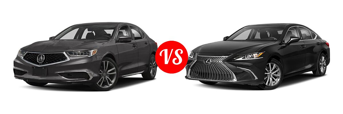 2019 Acura TLX Sedan w/Technology Pkg vs. 2021 Lexus ES 250 Sedan ES 250 - Front Left Comparison