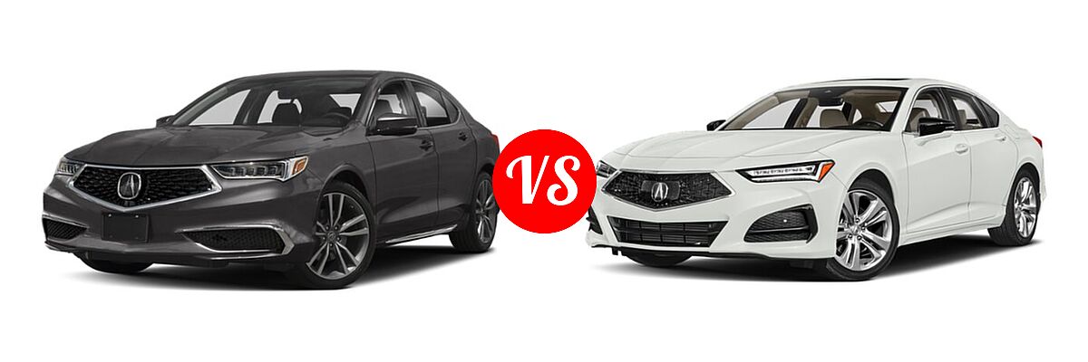 2019 Acura TLX Sedan w/Technology Pkg vs. 2022 Acura TLX Sedan w/Technology Package - Front Left Comparison