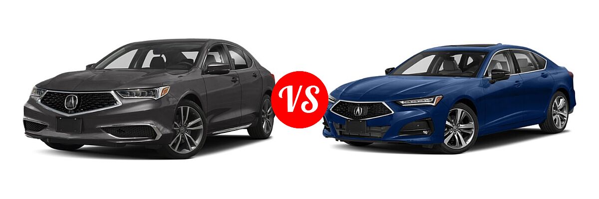 2019 Acura TLX Sedan w/Technology Pkg vs. 2022 Acura TLX Sedan w/Advance Package - Front Left Comparison