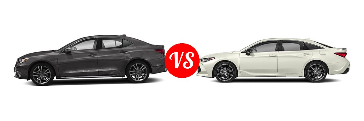 2019 Acura TLX Sedan w/Technology Pkg vs. 2019 Toyota Avalon Sedan Touring - Side Comparison