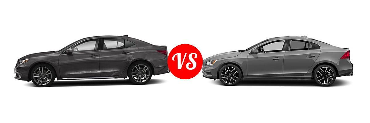 2019 Acura TLX Sedan w/Technology Pkg vs. 2018 Volvo S60 Sedan Dynamic - Side Comparison