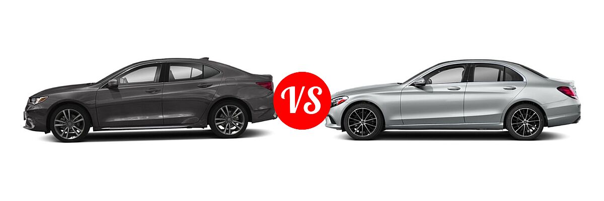 2019 Acura TLX Sedan w/Technology Pkg vs. 2019 Mercedes-Benz C-Class Sedan C 300 - Side Comparison