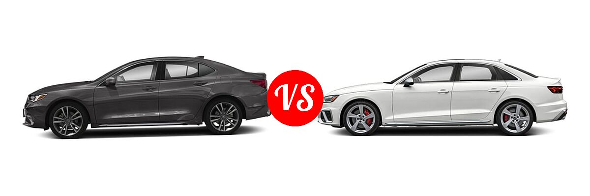 2019 Acura TLX Sedan w/Technology Pkg vs. 2021 Audi S4 Sedan Premium Plus - Side Comparison
