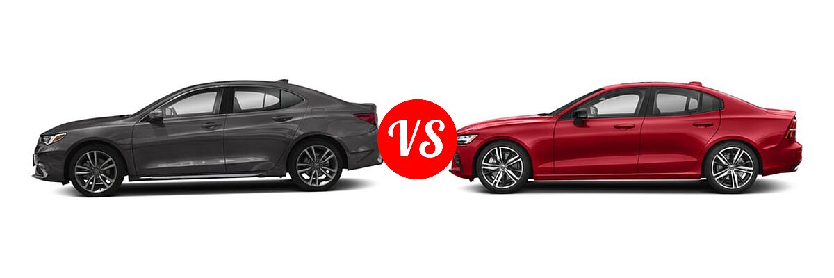 2019 Acura TLX Sedan w/Technology Pkg vs. 2021 Volvo S60 Sedan R-Design - Side Comparison