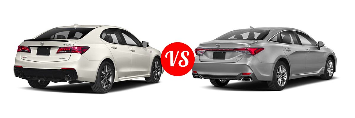 2019 Acura TLX Sedan w/Advance Pkg vs. 2019 Toyota Avalon Sedan Limited / XLE - Rear Right Comparison