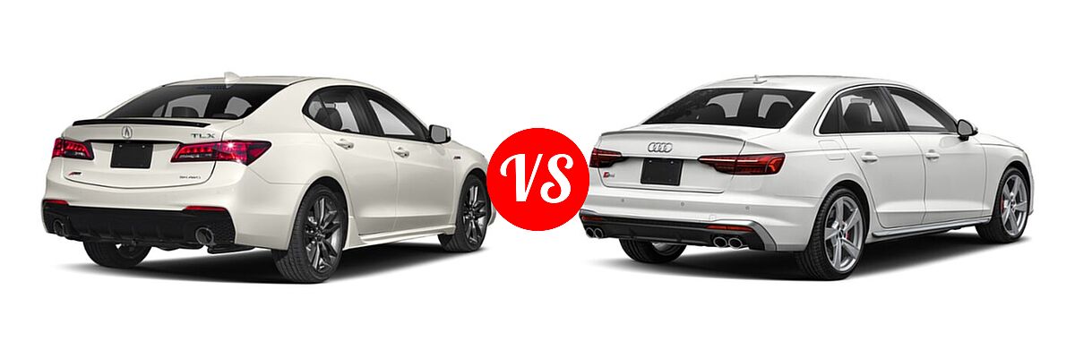 2019 Acura TLX Sedan w/Advance Pkg vs. 2021 Audi S4 Sedan Premium Plus - Rear Right Comparison