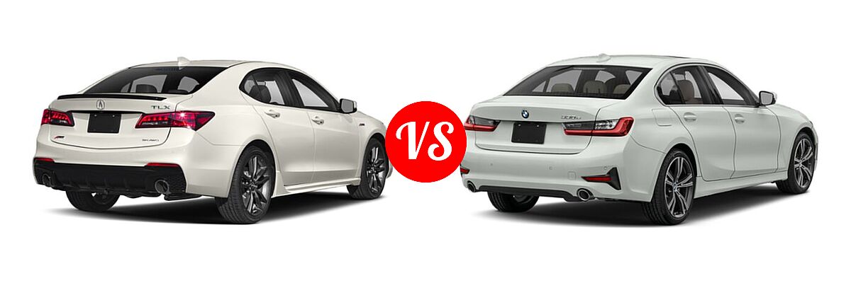 2019 Acura TLX Sedan w/Advance Pkg vs. 2021 BMW 3 Series Sedan PHEV 330e / 330e xDrive - Rear Right Comparison