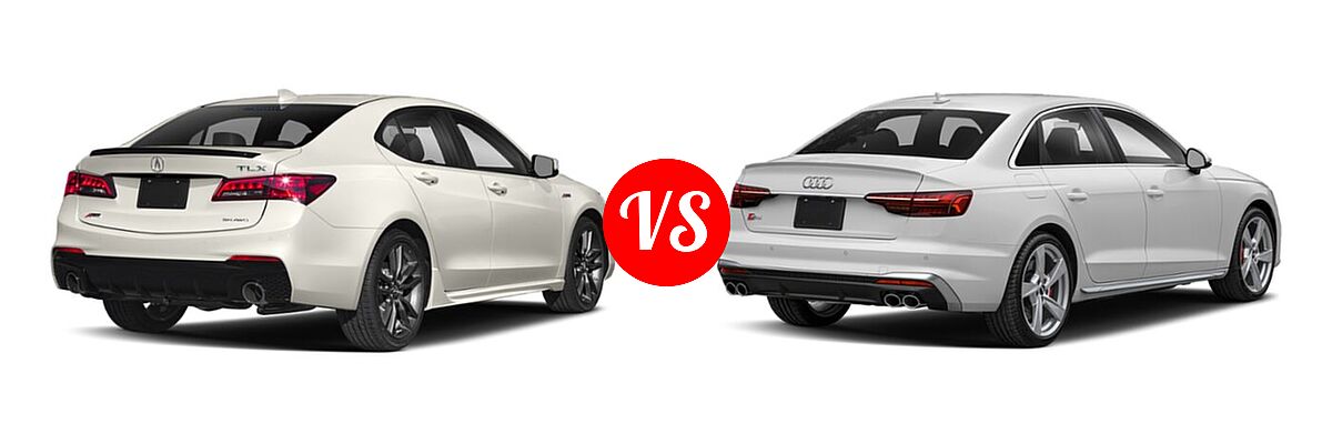 2019 Acura TLX Sedan w/Advance Pkg vs. 2022 Audi S4 Sedan Premium / Premium Plus / Prestige - Rear Right Comparison