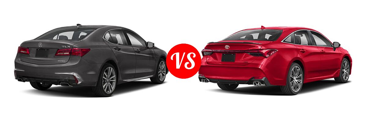 2019 Acura TLX Sedan w/Technology Pkg vs. 2019 Toyota Avalon Sedan XSE - Rear Right Comparison