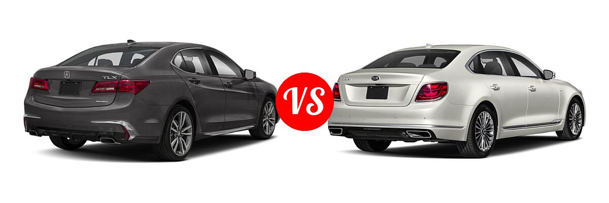 2019 Acura TLX Sedan w/Technology Pkg vs. 2019 Kia K900 Sedan Luxury - Rear Right Comparison