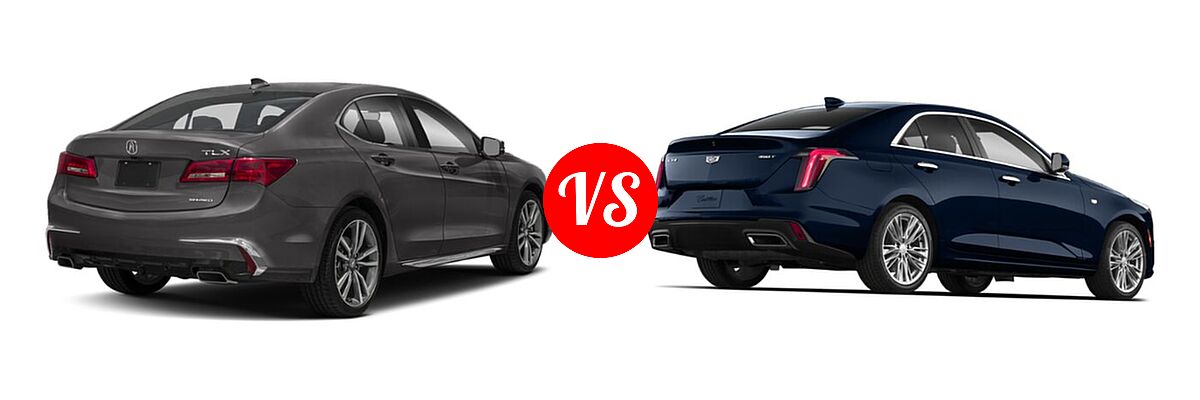 2019 Acura TLX Sedan w/Technology Pkg vs. 2020 Cadillac CT4 Sedan Luxury / Premium Luxury / Sport / V-Series - Rear Right Comparison