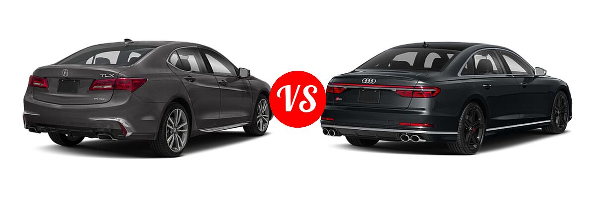 2019 Acura TLX Sedan w/Technology Pkg vs. 2021 Audi S8 Sedan 4.0 TFSI - Rear Right Comparison