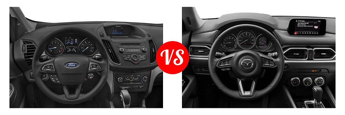 2019 Ford Escape SUV S / SE / SEL / Titanium vs. 2019 Mazda CX-5 SUV Sport - Dashboard Comparison