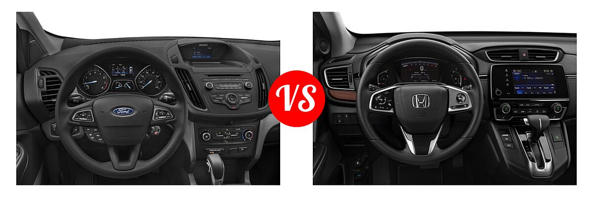 2019 Ford Escape SUV S / SE / SEL / Titanium vs. 2019 Honda CR-V SUV EX - Dashboard Comparison