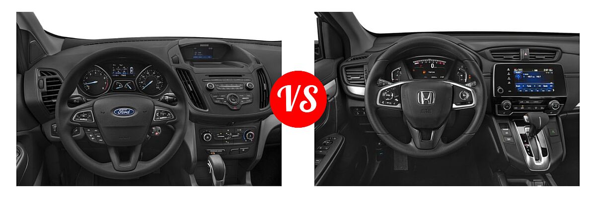 2019 Ford Escape SUV S / SE / SEL / Titanium vs. 2019 Honda CR-V SUV LX - Dashboard Comparison