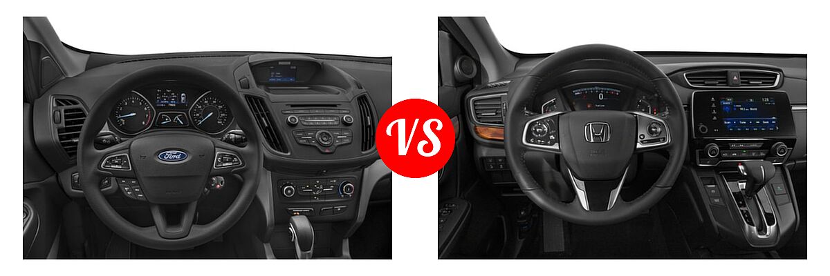 2019 Ford Escape SUV S / SE / SEL / Titanium vs. 2019 Honda CR-V SUV EX-L - Dashboard Comparison
