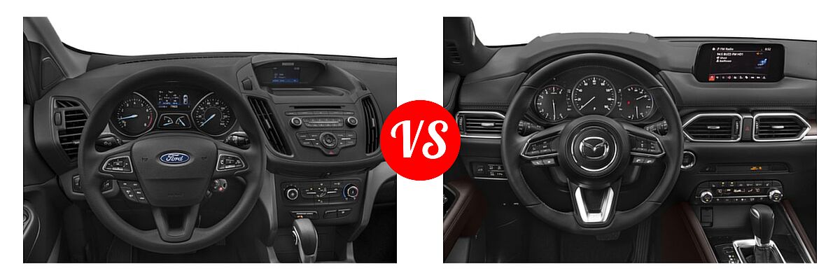 2019 Ford Escape SUV S / SE / SEL / Titanium vs. 2019 Mazda CX-5 SUV Signature - Dashboard Comparison