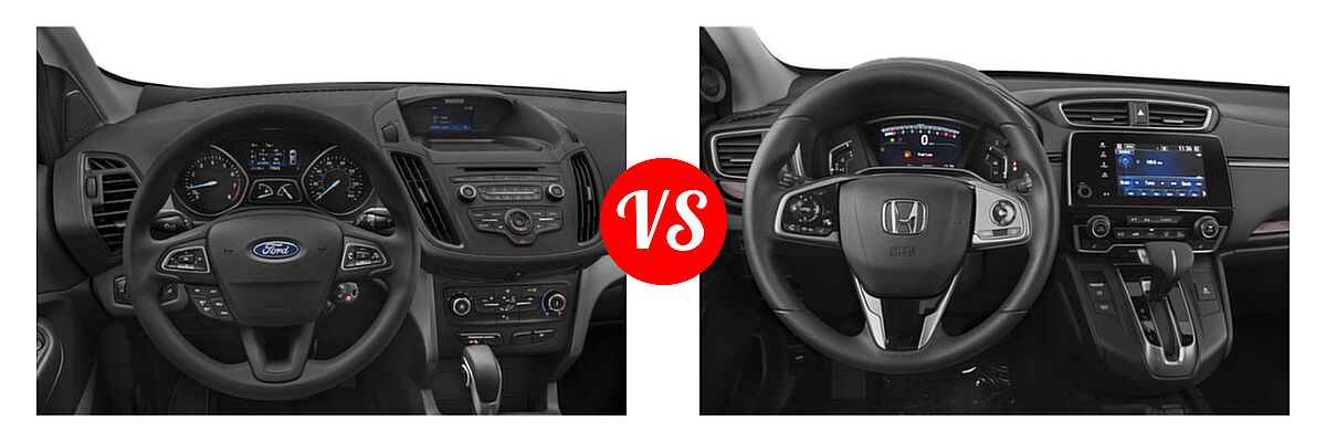 2019 Ford Escape SUV S / SE / SEL / Titanium vs. 2019 Honda CR-V SUV EX - Dashboard Comparison