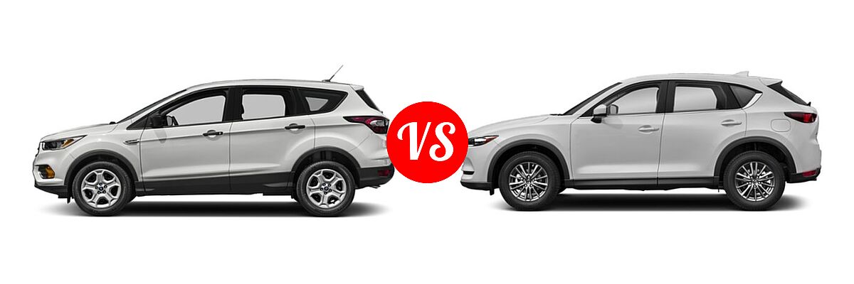 2019 Ford Escape SUV S / SE / SEL / Titanium vs. 2019 Mazda CX-5 SUV Sport - Side Comparison