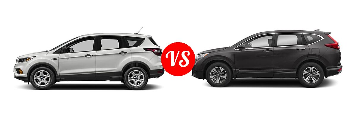 2019 Ford Escape SUV S / SE / SEL / Titanium vs. 2019 Honda CR-V SUV LX - Side Comparison