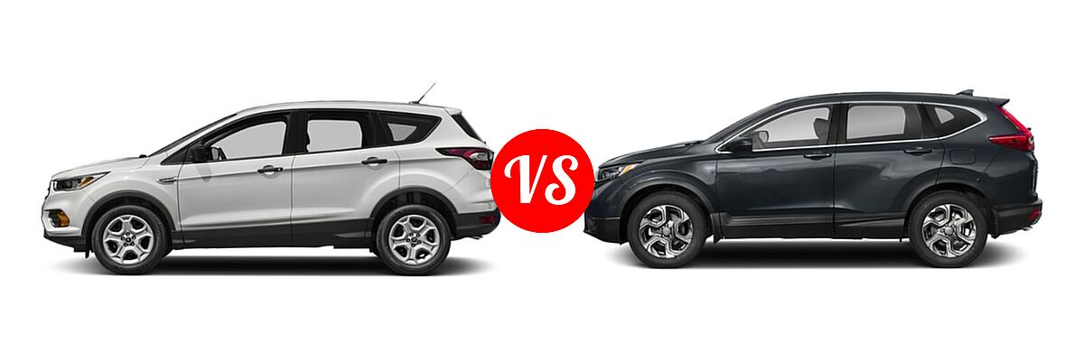 2019 Ford Escape SUV S / SE / SEL / Titanium vs. 2019 Honda CR-V SUV EX-L - Side Comparison