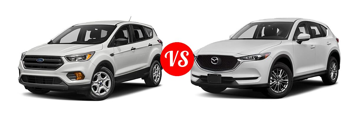 2019 Ford Escape SUV S / SE / SEL / Titanium vs. 2019 Mazda CX-5 SUV Sport - Front Left Comparison