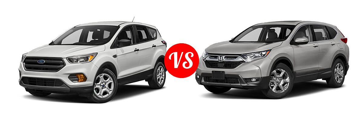 2019 Ford Escape SUV S / SE / SEL / Titanium vs. 2019 Honda CR-V SUV EX-L - Front Left Comparison