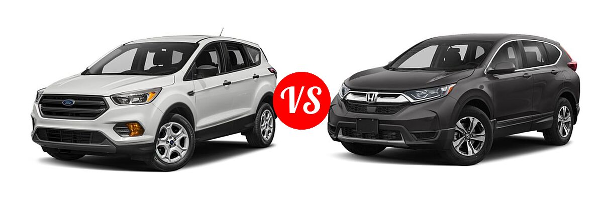 2019 Ford Escape SUV S / SE / SEL / Titanium vs. 2019 Honda CR-V SUV LX - Front Left Comparison