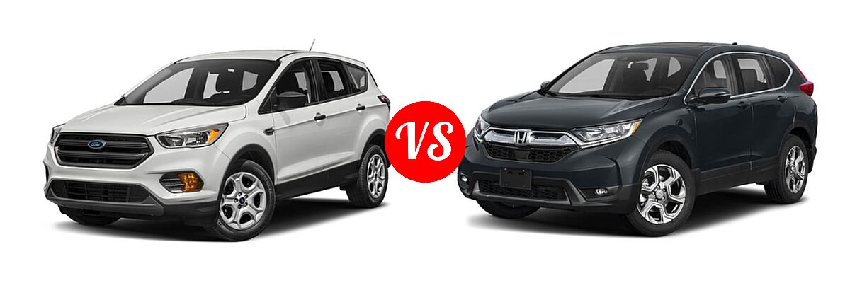 2019 Ford Escape SUV S / SE / SEL / Titanium vs. 2019 Honda CR-V SUV EX-L - Front Left Comparison