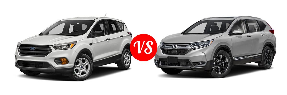 2019 Ford Escape SUV S / SE / SEL / Titanium vs. 2019 Honda CR-V SUV Touring - Front Left Comparison