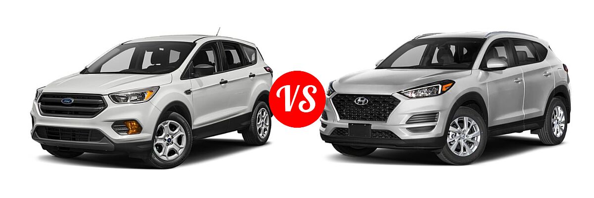2019 Ford Escape SUV S / SE / SEL / Titanium vs. 2019 Hyundai Tucson SUV SE / Value - Front Left Comparison