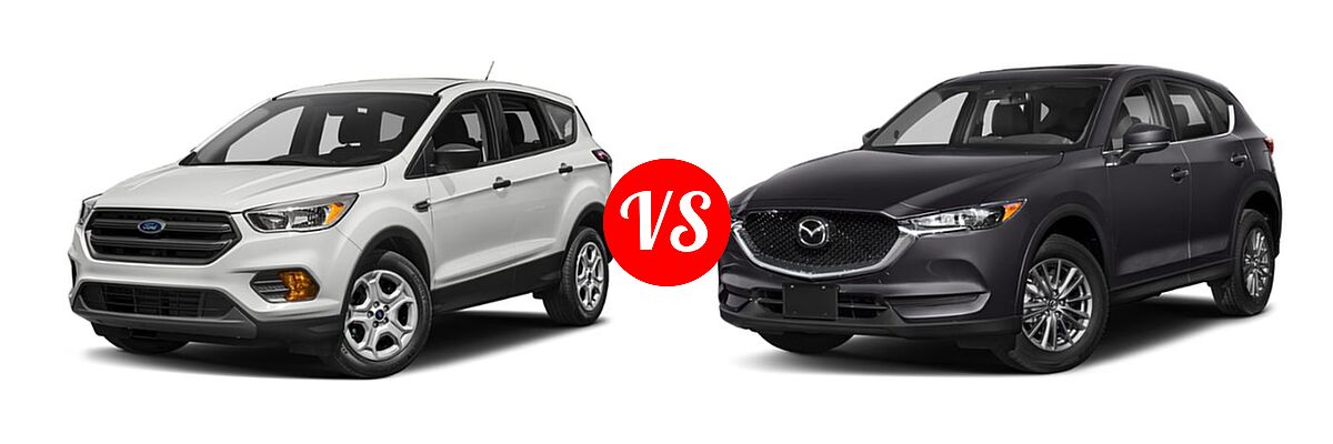 2019 Ford Escape SUV S / SE / SEL / Titanium vs. 2019 Mazda CX-5 SUV Touring - Front Left Comparison