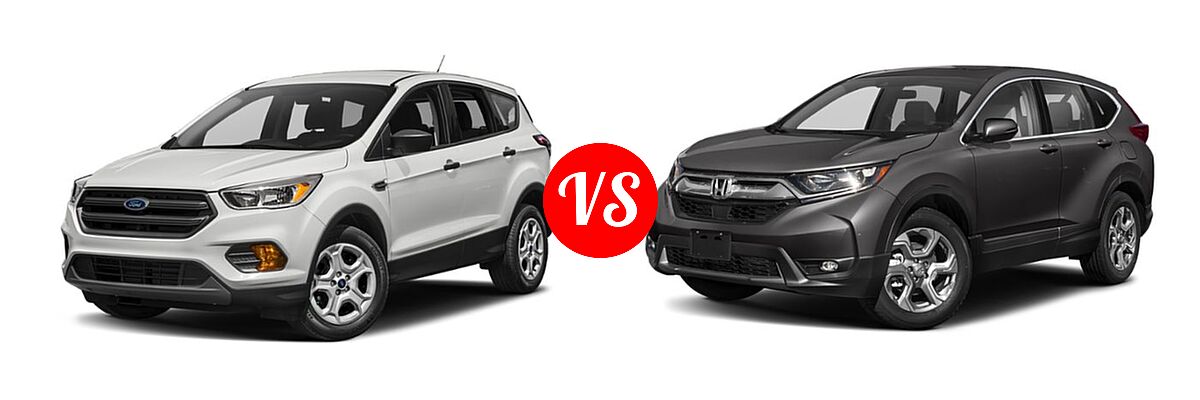 2019 Ford Escape SUV S / SE / SEL / Titanium vs. 2019 Honda CR-V SUV EX - Front Left Comparison
