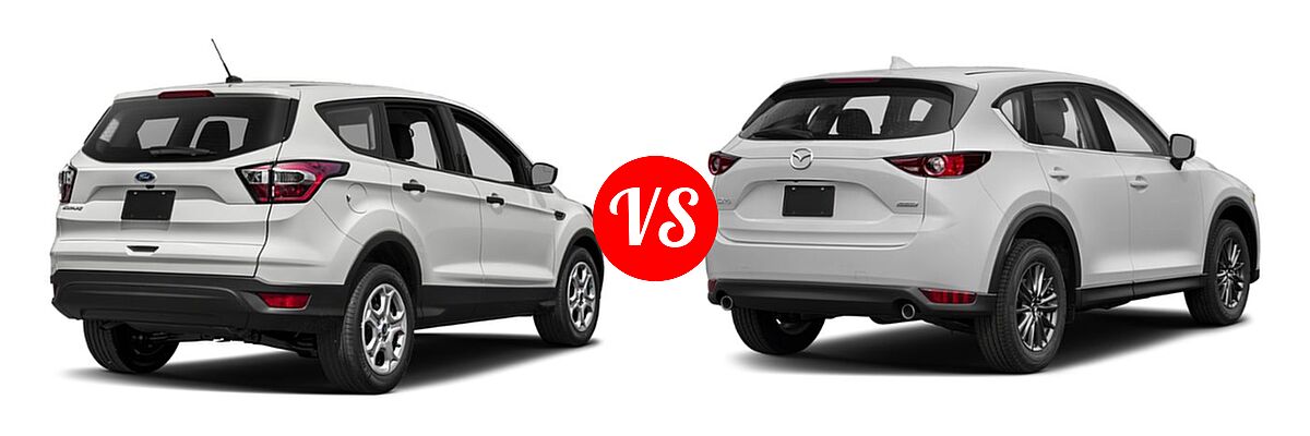 2019 Ford Escape SUV S / SE / SEL / Titanium vs. 2019 Mazda CX-5 SUV Sport - Rear Right Comparison