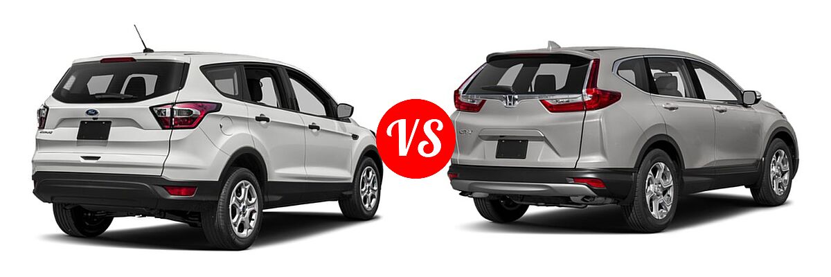 2019 Ford Escape SUV S / SE / SEL / Titanium vs. 2019 Honda CR-V SUV EX-L - Rear Right Comparison