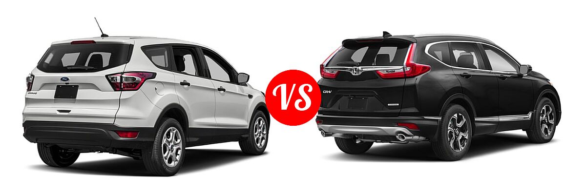 2019 Ford Escape SUV S / SE / SEL / Titanium vs. 2019 Honda CR-V SUV Touring - Rear Right Comparison