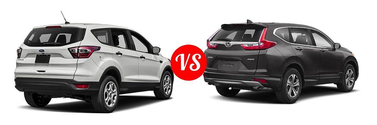 2019 Ford Escape SUV S / SE / SEL / Titanium vs. 2019 Honda CR-V SUV LX - Rear Right Comparison