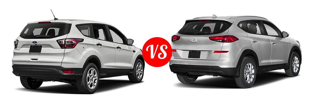 2019 Ford Escape SUV S / SE / SEL / Titanium vs. 2019 Hyundai Tucson SUV Limited / SEL / Sport / Ultimate - Rear Right Comparison