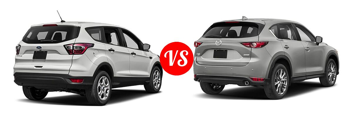 2019 Ford Escape SUV S / SE / SEL / Titanium vs. 2019 Mazda CX-5 SUV Signature - Rear Right Comparison