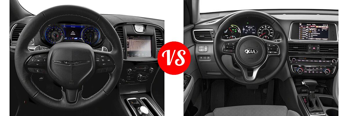 2018 Chrysler 300 Sedan 300S vs. 2018 Kia Optima Plug-In Hybrid Sedan EX - Dashboard Comparison