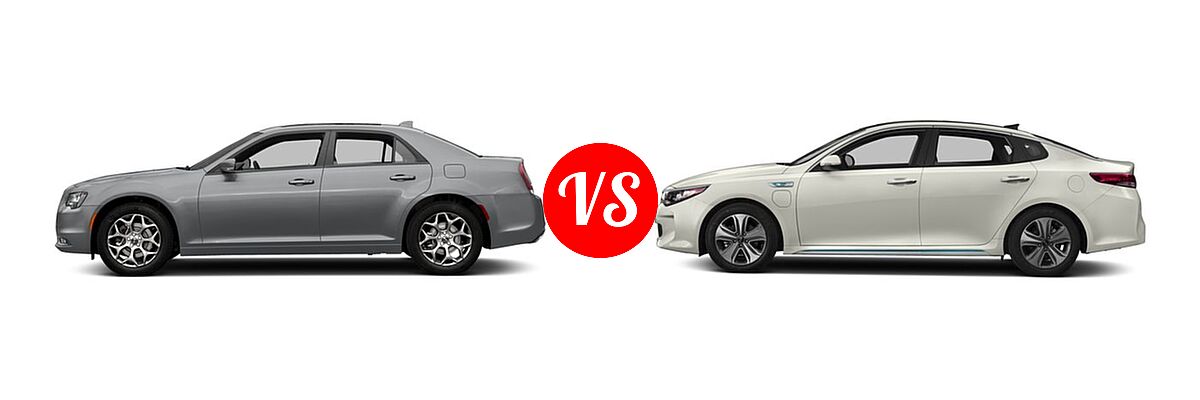 2018 Chrysler 300 Sedan 300S vs. 2018 Kia Optima Plug-In Hybrid Sedan EX - Side Comparison