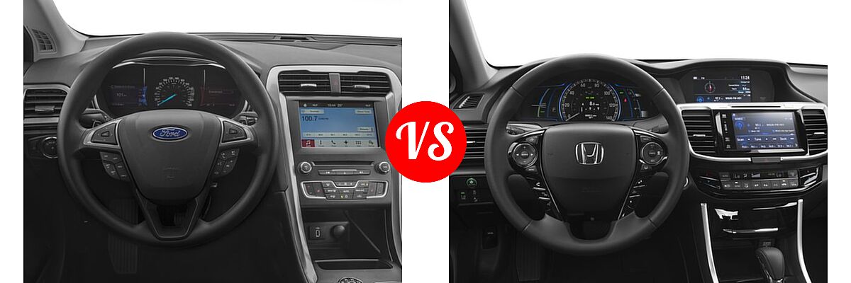 2017 Ford Fusion Sedan S / SE vs. 2017 Honda Accord Hybrid Sedan EX-L - Dashboard Comparison