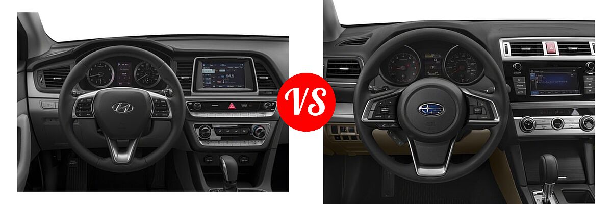 2018 Hyundai Sonata Sedan Eco / SE / SEL vs. 2018 Subaru Legacy Sedan 2.5i - Dashboard Comparison