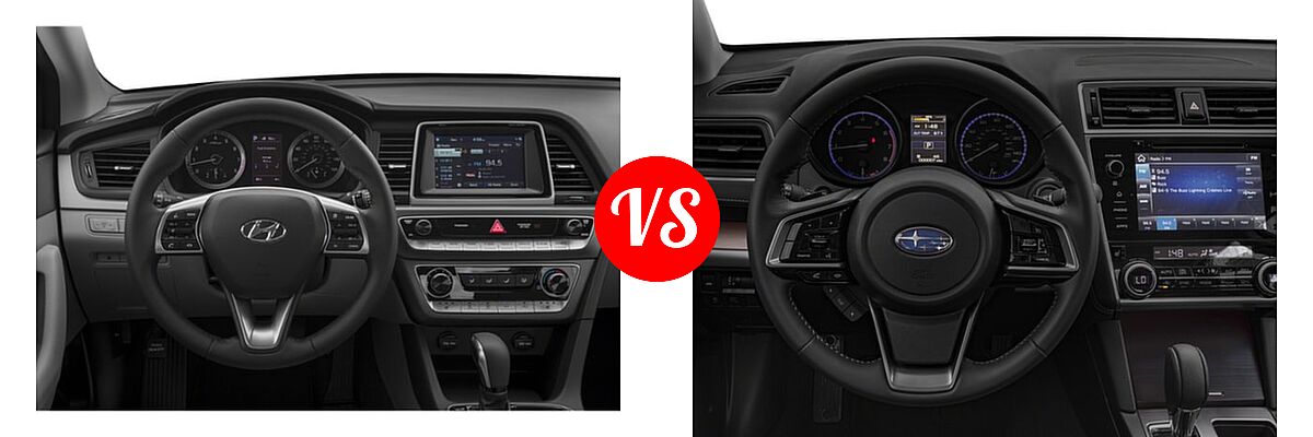 2018 Hyundai Sonata Sedan Eco / SE / SEL vs. 2018 Subaru Legacy Sedan Limited - Dashboard Comparison