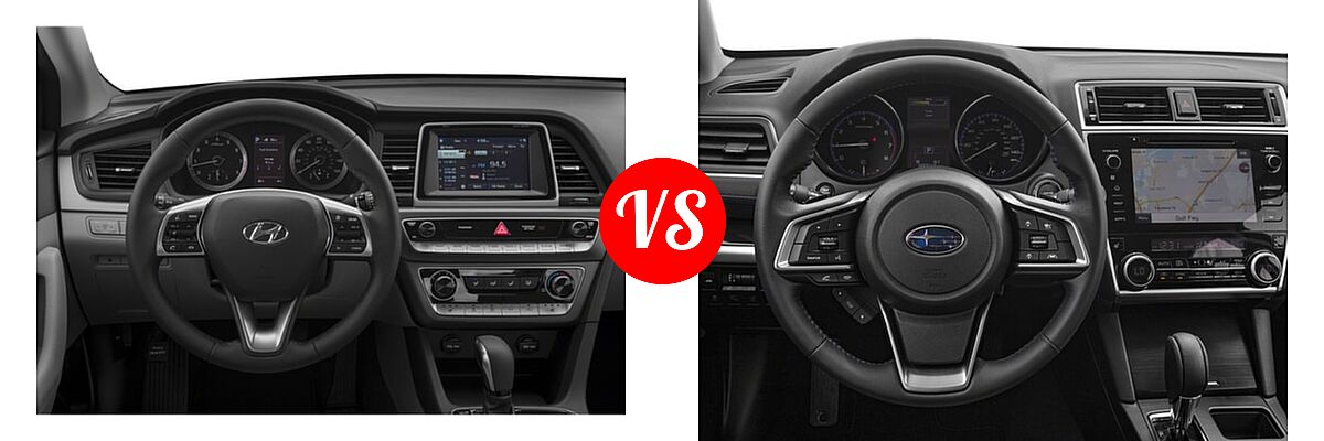 2018 Hyundai Sonata Sedan Eco / SE / SEL vs. 2018 Subaru Legacy Sedan Sport - Dashboard Comparison