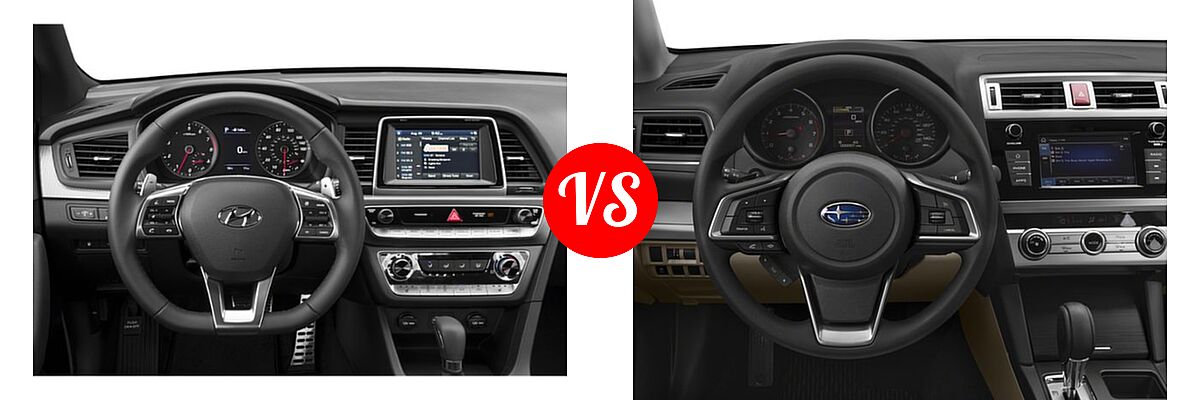 2018 Hyundai Sonata Sedan Sport vs. 2018 Subaru Legacy Sedan 2.5i - Dashboard Comparison